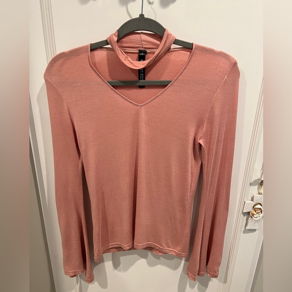 Design Lab Pink wide sleeved top